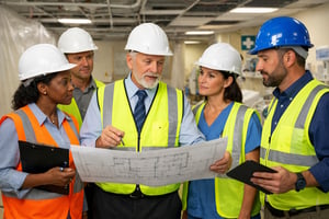 Healthcare Facility Managers Overseeing Construction
