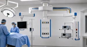 Surgical Boom Ceiling System Setup