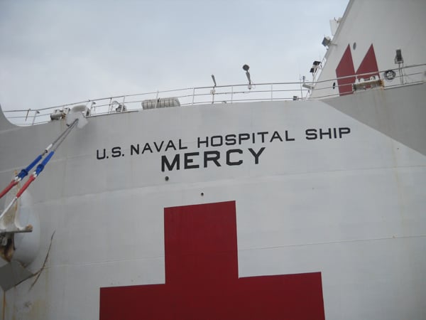 USNS Mercy, equipment installation